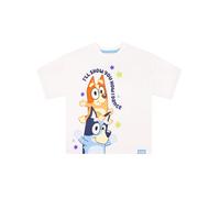 Character T Shirt con personaggio Bluey Boxy 9298cm Bianco