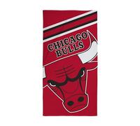 Character World Asciugamano ufficiale NBA, super morbido al tatto, design della squadra di basket dei Chicago Bulls rosso, perfetto per casa, bagno, spiaggia e piscina, taglia unica, 75 cm x 150 cm,