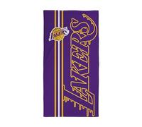 Character World Asciugamano ufficiale NBA, super morbido al tatto, squadra di basket dei Los Angeles Lakers, design viola e giallo, perfetto per casa, bagno, spiaggia e piscina, taglia unica, 75 cm x