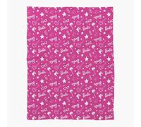 Barbie Character World Coperta in pile con licenza ufficiale | Stelle Camera da letto | Calda e super morbida al tatto, perfetta per casa, camera da letto, pigiama party e campeggio