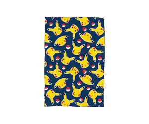 Character World Coperta in pile Pokemon, super morbida e calda, design Pikachu e Pokeball, perfetta per casa, camera da letto, pigiama party e campeggio, dimensioni 100 x 150 cm, blu