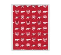 CHARACTER WORLD Coperta ufficiale Arsenal FC in pile Sherpa, super morbida, design combinato con calcio, calda e super morbida al tatto, perfetta per casa, camera da letto, pigiama party e campeggio