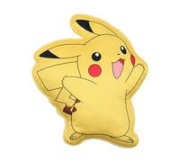 Character World Cuscino decorativo per bambini e adolescenti, morbido, morbido, morbido, a forma di cuscino 3D, perfetto come peluche (Pikachu)