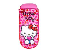 Character World Hello Kitty ReadyBed - Materassino gonfiabile e sacco a pelo per bambini, con borsa e pompa, motivo gatto rosso e rosa, per pigiama party e campeggio
