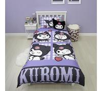 CHARACTER WORLD Hello Kitty, set copripiumino singolo con licenza ufficiale Rebel, double-face, double-face, con federa coordinata, perfetto per la camera dei bambini, in policotone