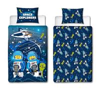 Character World LEGO® City - Set copripiumino singolo per bambini, con licenza ufficiale, reversibile, 2 lati, con federa coordinata, design LEGO® in policotone