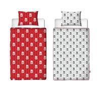 Character World Liverpool FC - Set copripiumino singolo, reversibile, senza copertura, cuscino e federa, lavabile, perfetto per viaggi e pigiama party, 10,5 tog
