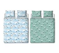 Character World The Snowman - Set copripiumino matrimoniale ufficiale, design divino, reversibile su 2 lati, con federe abbinate
