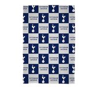 Character World Tottenham Hotspur FC - Coperta in pile con emblema a scacchi, super morbida, 100 × 150 cm, perfetta per gli appassionati di calcio