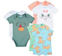 Characters Cartoons - Bambina Bambino - Body Pagliaccetto Tutina Confezione 2 pezzi 6/24 mesi 100% Cotone - Personaggi Cartoni Animati [0337 Bianco/Verde - 6 mesi]
