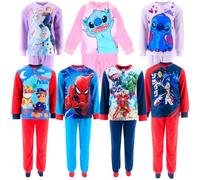 Characters Cartoons - Bambina Bambino - Pigiama in Pile o Caldo Cotone 2 pz Maglia e Pantalone [20023 Blu - 3 Anni]