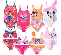 Characters Cartoons - Bambina - Costume da Bagno Intero 1 Pezzo o Bikini 2 Pezzi o Monokini Mare Piscina - Prodotto Originale Licenza Ufficiale [Bikini 18086 Fucsia - 8 Anni]