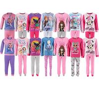 Characters Cartoons - Bambina - Pigiama in Cotone Coordinato Maglia e Pantalone [2110 Rosa - 10 Anni]