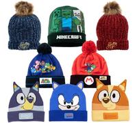 Characters Cartoons - Bambino Bambina - Cappello Berretto Invernale in Maglia - [Blu 10061 - Taglia Unica]