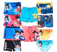 Characters Cartoons Manga Videogame Anime - Bambino Ragazzo - Costume da Bagno Slip Parigamba Boxer Mare Piscina - Primavera Estate - Licenza Ufficiale [Boxer 18037 Arancione - 10 Anni]