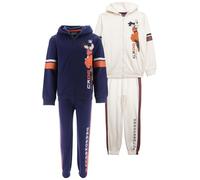 Characters Cartoons - Ragazzo - Tuta Sportiva Felpata Jogging Ginnastica Cordinata Felpa Full Print e Pantalone Tema Manga Anime [1035 Blu - 4 anni]