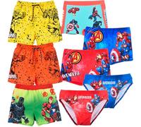 Characters Cartoons Supereroi - Bambino - Costume da Bagno Pantaloncino Boxer Slip Parigamba Mare Piscina - Licenza Ufficiale [Parigamba 0202 Blu Royal - 7 Anni]