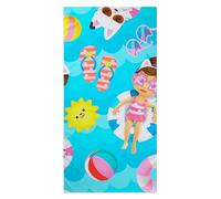 Characters Cartoons - Telo Mare Asciugamani Mare Piscina 100% Cotone - Bambini Ragazzi - Tema Manga Anime Videogiochi Film Cartoni Animati - Licenza Ufficiale [70_x_140_cm - 7655 Blu]