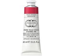 Charbonnel, colori per stampa in rame, altamente pigmentati, eccellente resistenza alla luce, vegano, colori vivaci, resistente all'invecchiamento, tubo da 60 ml, rosso geranio primario