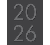 Charcoal 2026 7.5 X 9.5 Booklet Monthly Planner