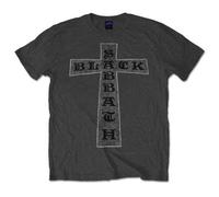 Charcoal Black Sabbath Cross autorizzato Uomo maglietta