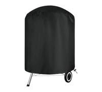 Charcoal Grill Cover, Waterproof Dust Protector, Heavy Duty Round Oven Cover, Black Fabric, 27.56x27.56 Inches, for Patio, Beach, Camping, Outdoor Picnic, Backyard Use