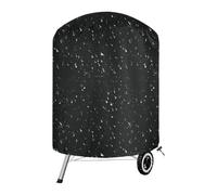 Charcoal Grill Cover, Waterproof Dust Protector, Heavy-Duty Round Oven Shield, Black Fabric for Outdoor Patio, Beach, Camping, Picnic, Weather-Resistant Bbq Equipment Accessory