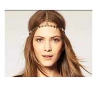 Chargances Boemia Women Gold Disco Gold Catena Accessori per capelli Boho Capone Coperto della fronte per la sposa delle spose droghetta per le sposi