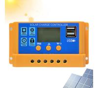 Charge Controllers for Solar Panels | 30A PWM Solar Charge Controller with Double USB Port - LCD Display Timer Setting 12V 24V Panel Battery Intelligent Regulator for men, women