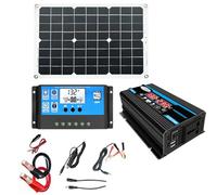Charger Inverter Kit - portatile da 300 W DOMENICA CON controller da 30 A, stazione di alimentazione leggera | Configurazione efficiente per inverter solare per uso domestico, roulotte