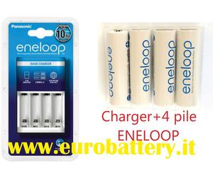 Charger Panasonic Eneloop BQ-CC51 + 4 pile Stilo NiMH AA size BK-3MCC EX Sanyo