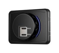 Charger Socket, USB Socket, Fast Charging Compact Design Type | C Support Smart Chip Dashboard Ready, Porte di ricarica per camper, moto, barca, marina 2,67 x 1,96 pollici