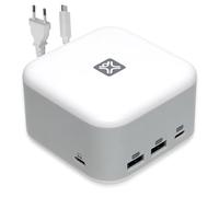 Chargeur compact xtremmac x-cub pro hub - solution 2 en 1 - 130w - solide et durable - blanc