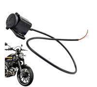 Chargeur USB Pour Moto | Adaptateur USB étanche à la pluie Pour Prise de courant 12V | Conception robuste et sécurisée Pour UNE Charge Rapide en Route, idéal Pour Motards, Scooter et VTT, Protection