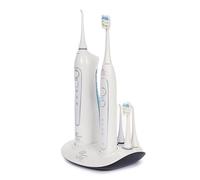 CHARGEWORX Altego, set combinato ultra-sonic, spazzolino elettrico portatile e idropulsore, irrigatore orale senza fili e kit dentale ricaricabile con punte extra