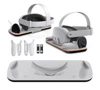 Charging Dock for Mta Qust 3 VR Accessories, VR Headset Controller Charging Dock Charger Station with LED Indicator with 2 Rechargeable Batteries