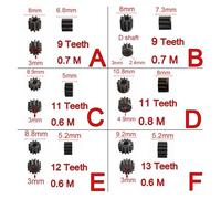 Charging Hand Drill Gear 6/7/8/9/11/12/13/14/15/16T Teeth For RS 550 775 electronic starter Shaft 3/3.9/4.9mm Replaceable electronic starter Gear NWPNLXEA(8)