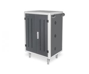 Charging trolley, 15.6", USB-A, UV-C, Data-Synch. 30 charge bases, PDU, fan, 1260 x 824 x 650 mm