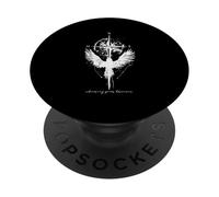 Charing Your Dreams - Bussola boho con ali PopSockets PopGrip Adesivo