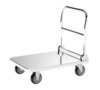 Chariot de manutention Industriel en Acier Inoxydable Plateforme Utilitaire for Le Transport Food Trucks et remorques Diable Pliable Compact