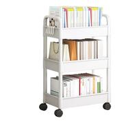 Chariot De Rangement À 3 Niveaux Pour La Cuisine Ou Buanderie Avec Roulettes Niveaux Desserte Roulettes, Rangement in plastica bianca Servizio Cucina, Salle Bain, Ufficio Multifonctionnel