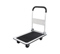 Chariot pieghevole con piastra e 4 roues - bianco per la maison et l'entrepôt - Chariot pieghevole robusto pour un rangement et un trasporto faciles