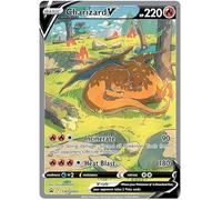 Charizard V SWSH260 - Carta promozionale Pokemon (serie promozionale SWSH) + 1 caricatore dall'alto TitanCards®