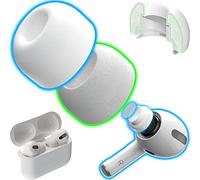 CharJenPro Auricolari in memory foam dal design brevettato per AirPods Pro e AirPods Pro 2 con scudo in silicone. AirFoams Pro Active 2.0 dura 5 volte più a lungo. Punta di ricambio. Come visto su