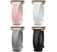 Charlam 4 Pezzi Cinturino in Silicone Compatibile con Fitbit Versa 3/ Versa 4 Cinturino/Fitbit Sense/Sense 2 Cinturini, Morbido Hollow-out Sportivo Cinturino di Ricambio per Donne Ragazze