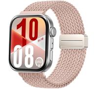 Charlam Intrecciato Band Compatibile con Cinturino Huawei Watch Fit 3, Fit 4 Pro Donne Uomini, Magnetico Elastico Sportiva Nylon Cinturini per Huawei Watch Fit 4, Rosa