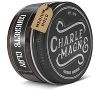 Charlemagne Hair Clay Pomade - 100 ml, profumo di cuoio - Crema modellante opaca e argilla modellante per uomo - Prodotto per lo styling dei capelli solubile in acqua (100 Ml, Tenuta media)