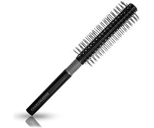 Charlemagne Spazzola Rotonda Capelli Uomo - 18 cm, Doppio Lato | Cilindro Nero Per L'Asciugatura Con Phon - Volume E Piega Con Controllo Rotante - Ideale Anche Per La Barba