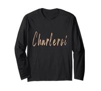 Charleroi Belgio Vintage Design Elegante Maglia a Manica