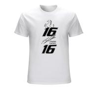 Charles 16 Leclerc Men's Cotton Fashion Performance Basic Short Sleeve t-Shirt Size L
